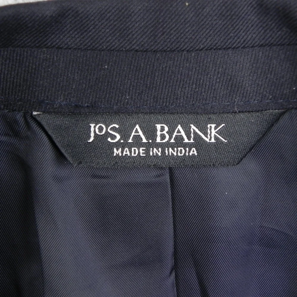 Jos A Bank Blazer Mens 38R Wool Gold 2-Button Suit Jacket Coat Formal Navy Blue